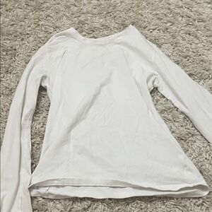 Women's White Long Sleeve Top